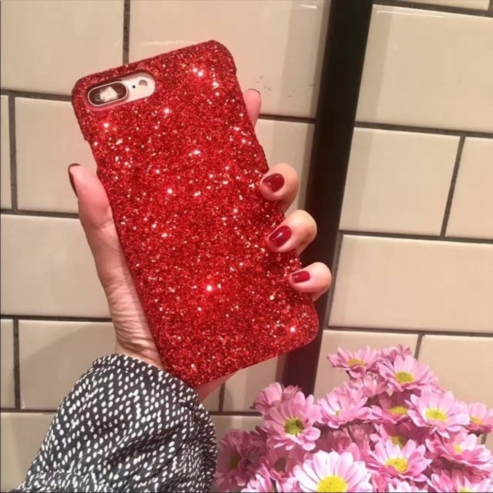 NWT Red Glitter phone case for iPhone 7 or 8 plus - Picture 2 of 3